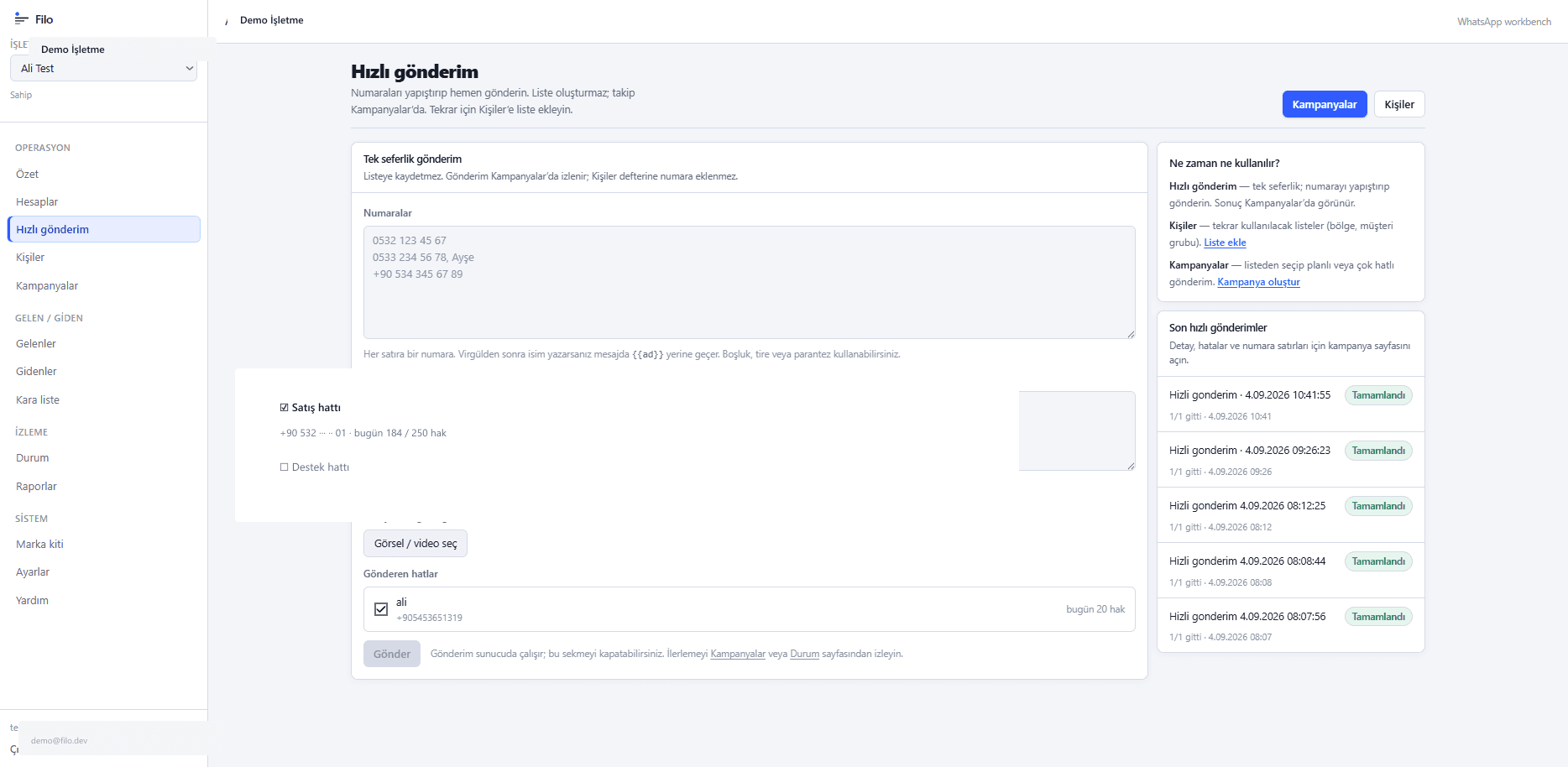 Hızlı gönderim